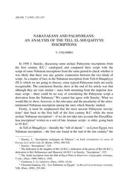 An Analysis of the Tell El-Shuqafiyye Inscriptions