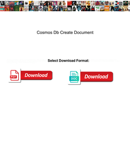 Cosmos Db Create Document