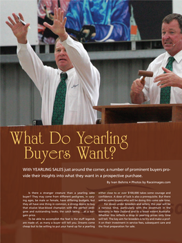 What Do Yearling Buyers Want?