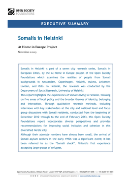 Somalis in Helsinki