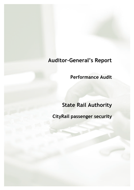 Auditor-General's Report State Rail Authority