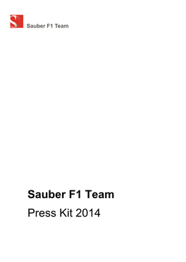 Sauber F1 Team Press Kit 2014