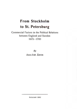 From Stockholm to St. Petersburg