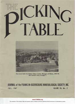 The Picking Table Volume 28, No. 2