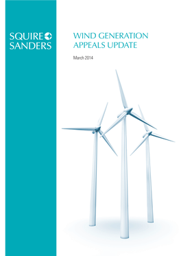 Wind Generation Appeals Update