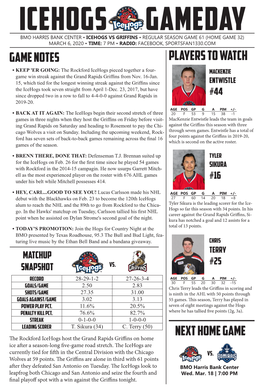 Game Preview: Icehogs Vs. Griffins