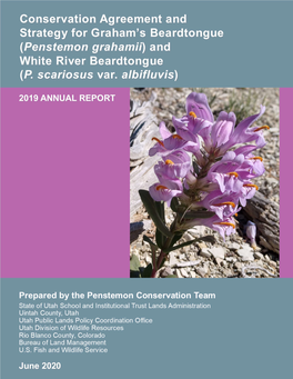 2019 Annual Report: Conservation Agreement and Strategy
