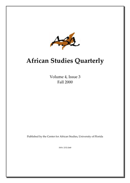 African Studies Quarterly