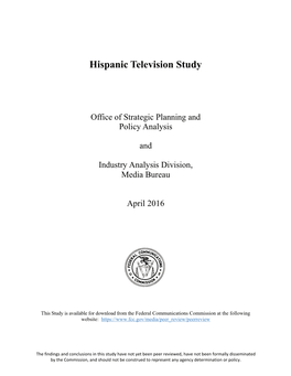 Hispanic Television Study