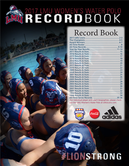 Record Book 2017 LMU Lions