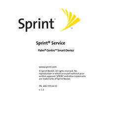 Sprint® Service Palm® Centro™Smart Device User Guide