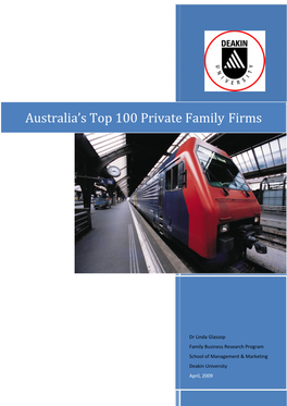 Australia's Top 100 Private Family Firms