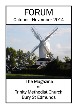 The Magazine of Trinity Methodist Church Bury St Edmunds October