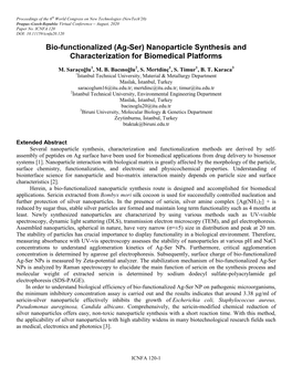 Nanoparticle Synthesis and Characterization for Biomedical Platforms