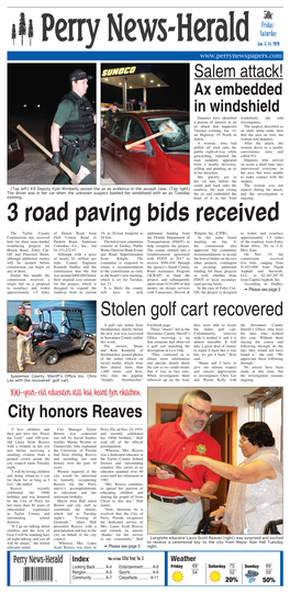 3 Road Paving Bids Received