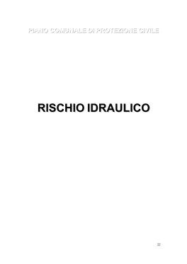 Rischio Idraulico