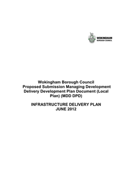 Infrastructure Delivery Plan June 2012