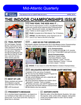 The Indoor Championships Issue 4-10 This Year, the Kids Nail It