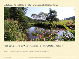 Fließgewässer Des Westerwaldes – Zahlen, Daten, Fakten