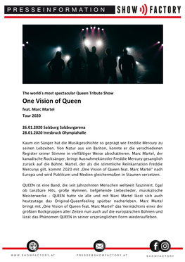 One Vision of Queen Feat