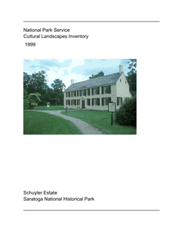 National Park Service Cultural Landscapes Inventory Schuyler