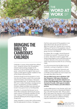 Bringing the Bible to Cambodia's Children
