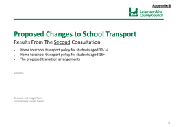 Proposed Changes to School Transport