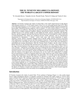 The Giant El Teniente Breccia Deposit: Hypogene Copper Distribution And