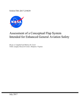 Assessment of a Conceptual Flap System Intended for Enhanced General Aviation Safety