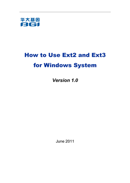 How to Use Ext2 and Ext3 for Windows System