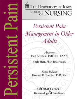 Persistent Pain Management in Older Adults