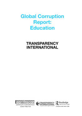 Global Corruption Report: Education