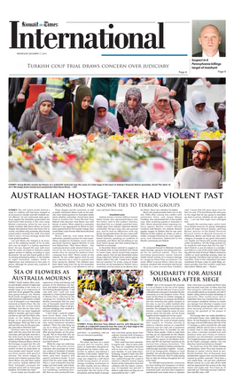 Australian Hostage-Taker Had Violent Past Monis Had No Known Ties to Terror Groups
