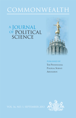 Federalism and the Pennsylvania Legislature: Partisanship and Intergovernmental Priorities J