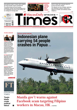 Indonesian Plane Carrying 54 People Crashes In