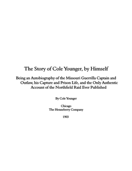 The Story of Cole Younger, by Himself