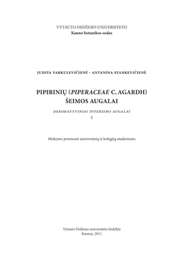 Šeimos Augalai Dekoratyviniai Interjero Augalai 5