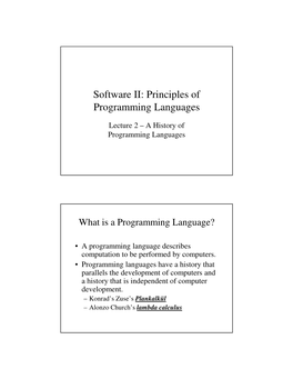 Principles of Programming Languages