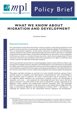 What We Know About Migration and Development