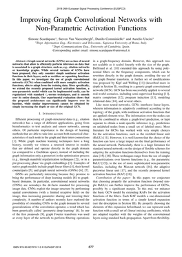 Improving Graph Convolutional Networks with Non-Parametric Activation Functions