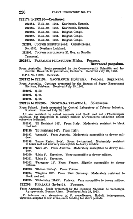 292174 to 292190—Continued Brownseed Paspalum