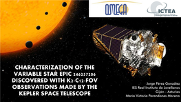 Caracterización De Una Estrella Variable Descubierta Con Datos Del Telescopio Espacial Kepler