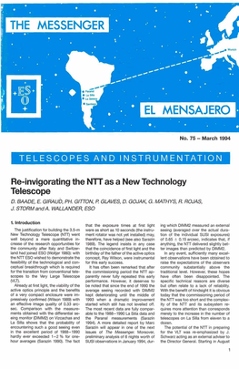 Telescopes and Instrumentation 1