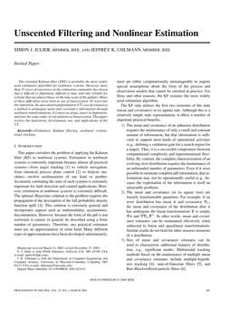Unscented Filtering and Nonlinear Estimation