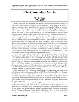 The Cameraless Movie