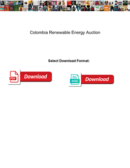 Colombia Renewable Energy Auction