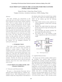Electron Gun Used in the Accelerator for Customs Inspection Systems