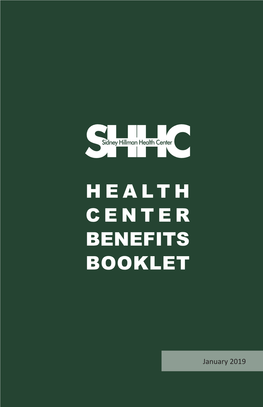 Health Center Benefits Booklet