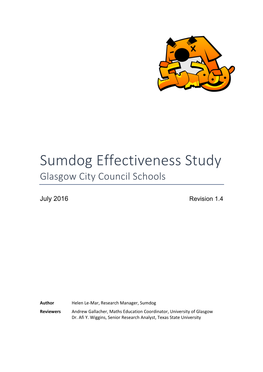 Sumdog Effectiveness Study Glasgow City Council Schools