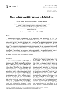 Major Histocompatibility Complex in Osteichthyes